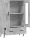 vidaXL - Hoge - kast - 69,5x31x115 - cm - bewerkt - hout - betongrijs