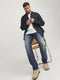 JACK&JONES PLUS SIZE - Jeans - Soepel zittend licht afgewassen - Donker blauw