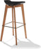 Keeve Stapelbare barkruk zwart low, berkenhouten frame en kunststof zitting, 53x47x90cm (LxBxH), 506F03SB