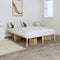 vidaXL - Bedframe - metaal - wit - 140x200 - cm