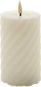 swirl led kaars ivoor 12,5x7,5cm