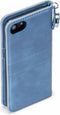 GranC - drukknopen wallet hoes - Geschikt voor iPhone SE (2022 / 2020) / 8 / 7 / 6(s) - Lichtblauw