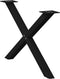 vidaXL - Salontafelpoten - 2 - st - X-vormig - 70x(42-43) - cm - staal - zwart