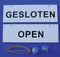 Infobord open / gesloten