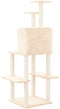 vidaXL - Kattenmeubel - met - sisal - krabpalen - 144,5 - cm - donkergrijs