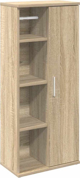 vidaXL - Badkamerkast - met - rolhouder - 39x22x90 - cm - sonoma - eikenkleurig