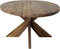 HSM Collection Ovale eettafel met kruispoot - 180x100 cm - vintage - teak