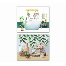 Schilderij DKD Home Decor Scandinavisch (50 x 1,8 x 40 cm) (2 Stuks)