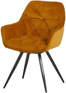 Eetkamerstoel Vince Okergeel Velvet | Le chair