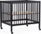 Childhome Park PA97 - Box met wieltjes - Verstelbare bodem - Zwart - 98 x 78 x 82 cm