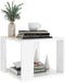 vidaXL - Salontafel - 40x40x30 cm - bewerkt hout - wit