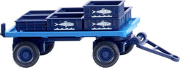 Wiking 038406 H0 Aanhanger Platte pipwagen zeevis