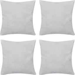 vidaXL - Kussenhoezen - katoen - 50 - x - 50 - cm - wit - 4 - stuks