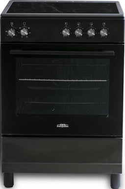 Everglades EVCK6110 - Keramisch Fornuis - 6 Ovenstanden - Mat Zwart - 60CM - 56 Liter - 5 Jaar Garantie