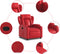 Fauteuil verstelbaar kunstleer rood