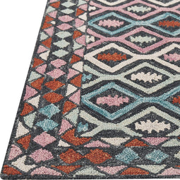 HAYMANA - Vloerkleed - Multicolor - 200 x 200 cm - Wol