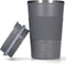 Castagnola Thermosbeker - Koffiebeker To Go - Dubbelwandig - 380 ML - RVS - Grijs