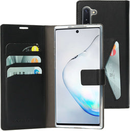 Mobiparts Galaxy Note 10 - Classic Wallet Case - Ruimte voor pasjes - Zwart