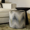 Atmooz - Poef Alice - Quintero Gunmetal - Ronde voetenbank - Jacquard Velvet met print - 45cm