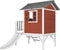 AXI Beach Lodge XL Speelhuis in Rood - Met Verdieping en Witte Glijbaan - Speelhuisje voor de tuin / buiten - FSC hout - Speeltoestel voor kinderen