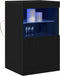 vidaXL - Sideboard - met - LED-verlichting - Zwart - Eiken - 41x37x67 - cm