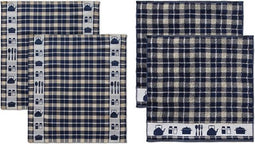 DDDDD Kitchen - 2x Theedoek & 2x Keukendoek - Blue