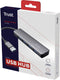 Trust Halyx - Aluminium 4-Port USB 3.2 Hub - 4x USB 3.2 type-A - Grijs