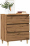 vidaXL - Dressoir - 60x35x70 - cm - bewerkt - hout - artisanaal - eikenkleur