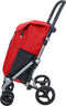 Carlett Classic Duo Boodschappentrolley - Tasinhoud 53L - Koelvak 10L - 4 wielen - Lichtgewicht - Opvouwbaar - Rood