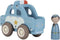 Little Dutch LD2531 - Houten Politiewagen - Rubberen wielen - Blauw