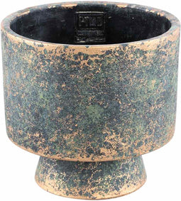 PTMD Mister Bloempot - 17 x 17 x 16 cm - Cement - Zwart