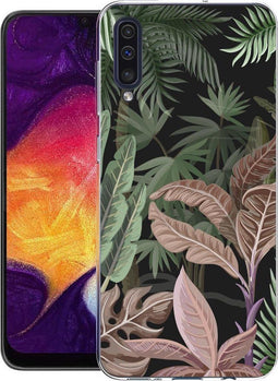 iMoshion Hoesje Geschikt voor Samsung Galaxy A30s / A50 Hoesje Siliconen - iMoshion Design hoesje - Groen / Roze / Dark Jungle