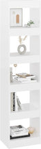 vidaXL - Boekenkast/kamerscherm - 40x30x166 - cm - hoogglans - wit