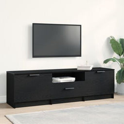 vidaXL - TV-kast - - - Zwart - Eiken - - - 140x35x40 - cm - - - Gemaakt - van - Engineered - Wood