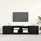 vidaXL - TV-meubel - 2 - stuks - Zwart - Eiken - 80x35x36,5 - cm - Bewerkt - Hout