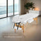 tectake® Massagetafel - 2 Zones - Behandeltafel - 7,5 cm Matras - Rolkussens - Draagtas - Opvouwbaar - Verstelbaar - Wit