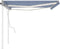 vidaXL - Luifel - handmatig - uittrekbaar - met - LED - 4x3,5 - m - blauw - en - wit