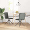 vidaXL - Eetkamerstoelen - 2 - st - stof - donkergrijs