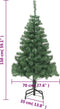 vidaXL - Kunstkerstboom - met - standaard - 380 - takken - 150 - cm