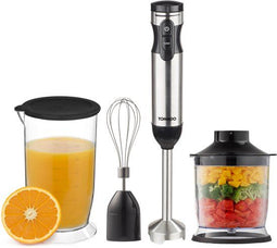 Tomado TSB9001B - Staafmixer set - 4-in-1 - 1000W - RVS