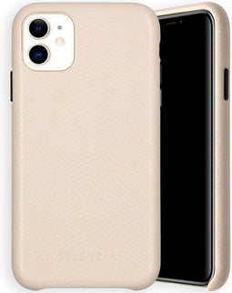 Selencia Hoesje Geschikt voor iPhone 11 Hoesje - Selencia Gaia Slang Backcover - Wit