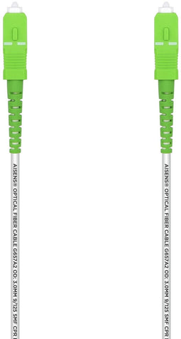 Aisens A152-0500 - Glasvezelkabel - 20 m G.657.A2 SC Mannelijk - Wit