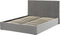 VION - Bed met opbergruimte - Grijs - 160 x 200 cm - Fluweel