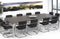 Vergadertafel 12 personen Kubus breed 320CM diep 160CM bladkleur Robson Eiken framekleur Antraciet (Ral 7016)