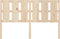 vidaXL - Hoofdbord - 155,5x4x100 - cm - massief - grenenhout