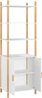 vidaXL - Hoge - kast - 60x40x173 - cm - bewerkt - hout - wit