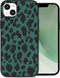 iMoshion Hoesje Geschikt voor iPhone 14 Plus Hoesje Siliconen - iMoshion Design hoesje - Groen / Green Leopard