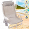 Beach Chair Color Baby Grey 51 x 45 x 76 cm