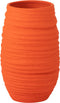 J-Line bloempot Fiesta - keramiek - oranje - large - Ø 19 cm