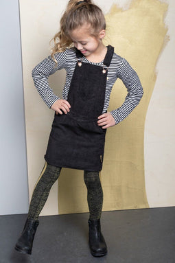 Bampidano Meisjes Maillot - gouden lurex stuk en streep - anthra - Maat 27/30